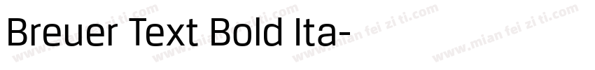 Breuer Text Bold Ita字体转换